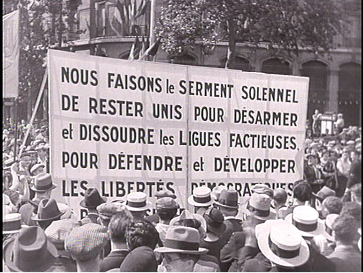 Projection de "Grèves d'occupations" (1936) et du "Défilé des 500.000 manifestants" (1935)