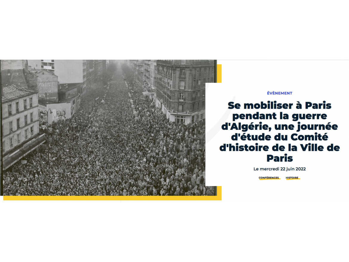 Se mobiliser à Paris pendant la guerre d'Algérie