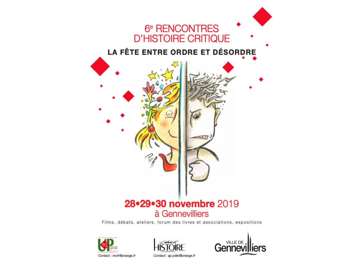 6e Rencontres d'histoire critique à Gennevilliers, "La fête entre ordre et desordre"
