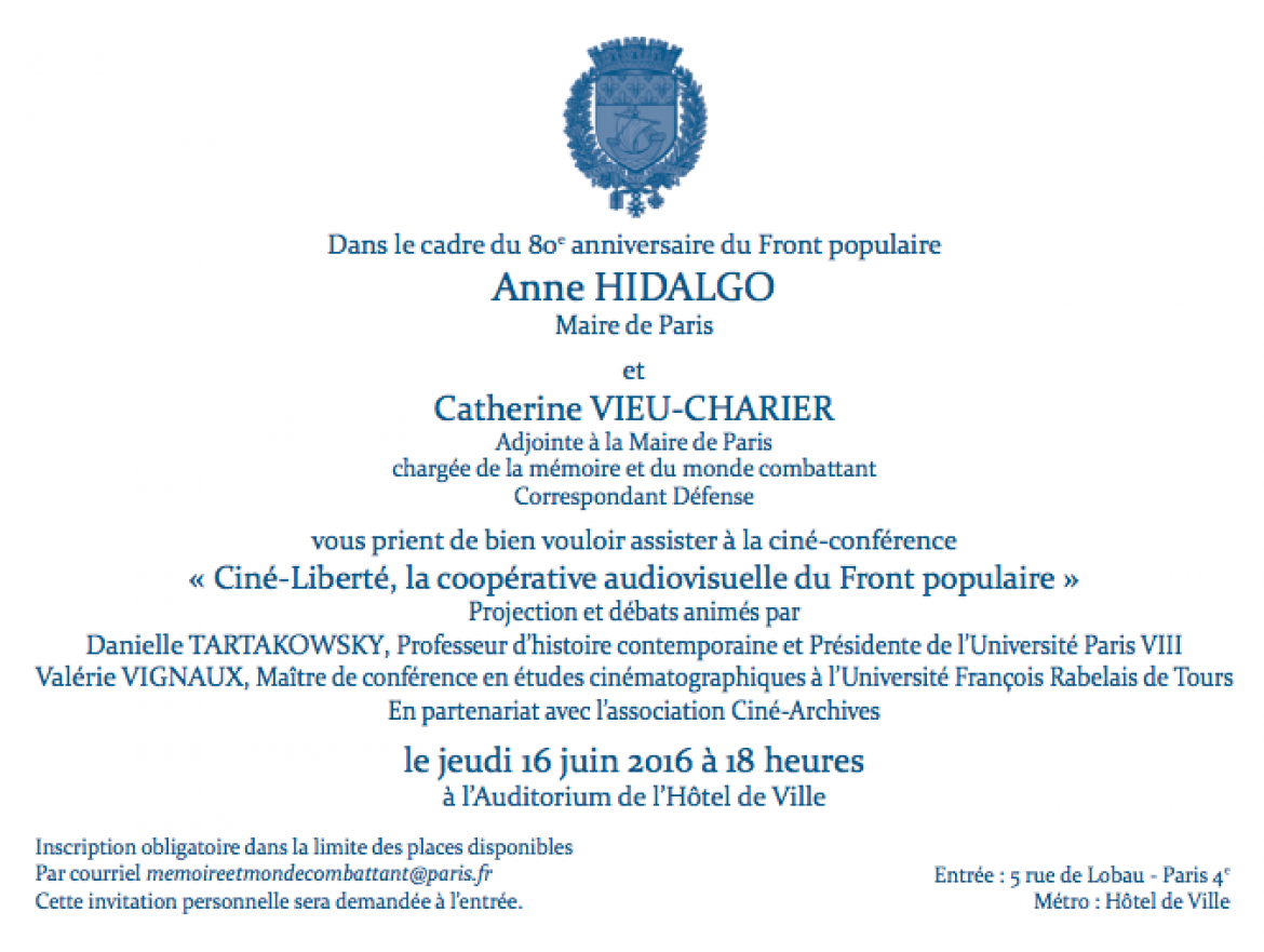 Ciné-Liberté, la coopérative audiovisuelle du Front populaire