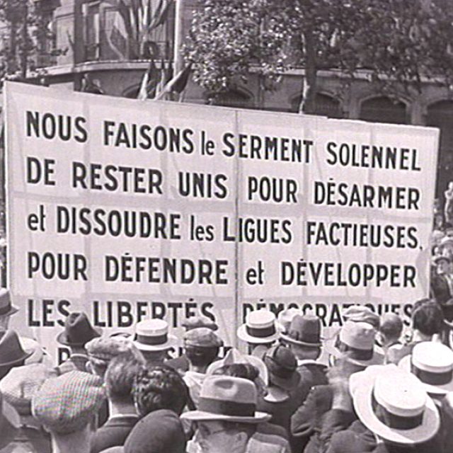 Projection de "Grèves d'occupations" (1936) et du "Défilé des 500.000 manifestants" (1935)